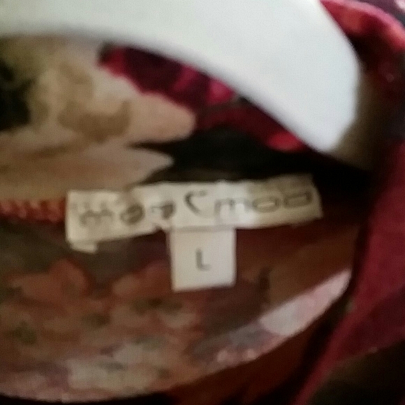 Women's Vintage look Flowered Top Sz.L - Picture 4 of 6